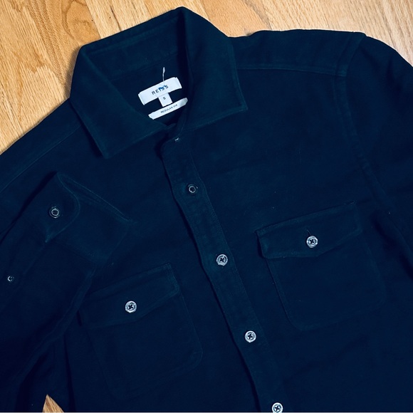 REISS Mens Over-shirt Small Dark NavyChaser Twin Pocket Moleskin NWOT
